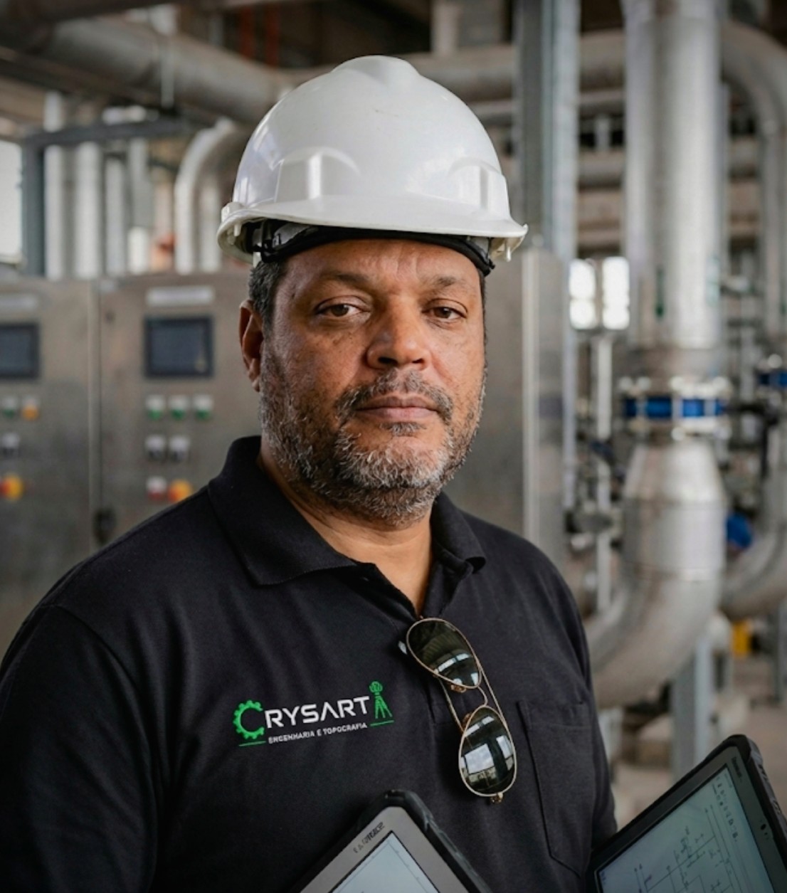 Engenheiro Márcio, responsável técnico da Crysart Engenharia e Topografia